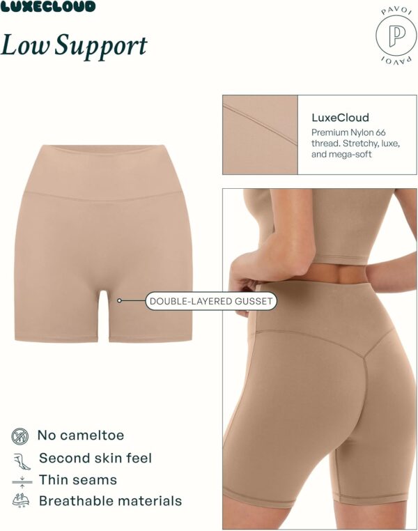 PAVOI ACTIVE High Waisted Buttery Soft Shorts for Women | Pilates Yoga Sculpting 6-Inch Biker Shorts Women | LuxeCloud