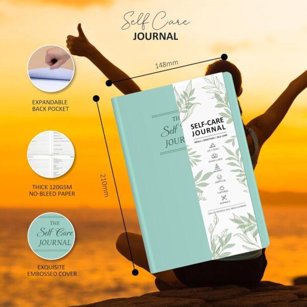 Self Care Journal for Women & 484 Self Care Stickers, 90-Day 5 Minute Mental Health Journal A5, Gratitude Journal for Self Help - Personal Development Planner, Mediation & Mood Tracker