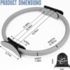 Pilates Ring Fitness Circle 14" Yoga Rings Magic Circle with Dual Padded Handles for Toning Arms, Thighs/Legs & Core，Home Exercise Equipment ﻿