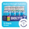 BIOLYTE Electrolyte Drink - Hydration Drink, Medical-Grade Flavored Water with Electrolytes, Sports Drinks, Liquid Energy & Rehydration, IV in a Bottle - Variety, 16 Fl Oz (12 Pack)
