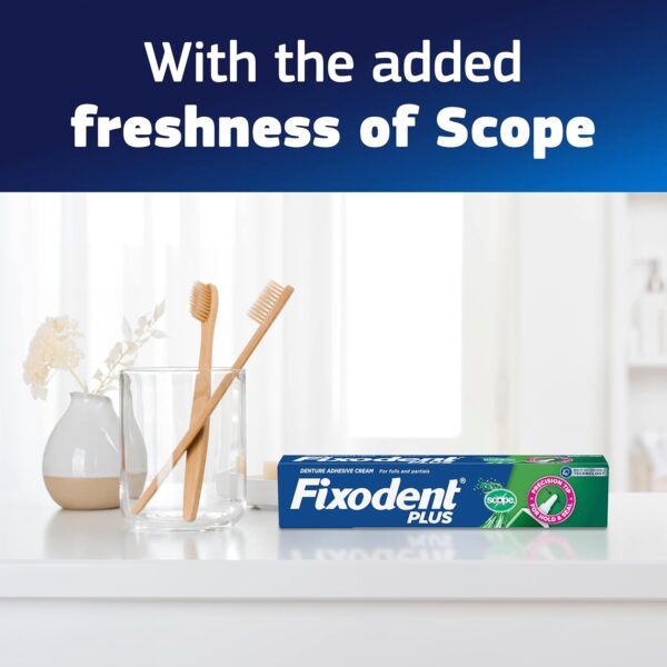 Fixodent Plus Scope Secure Denture Adhesive 2.0oz (Pack of 4)
