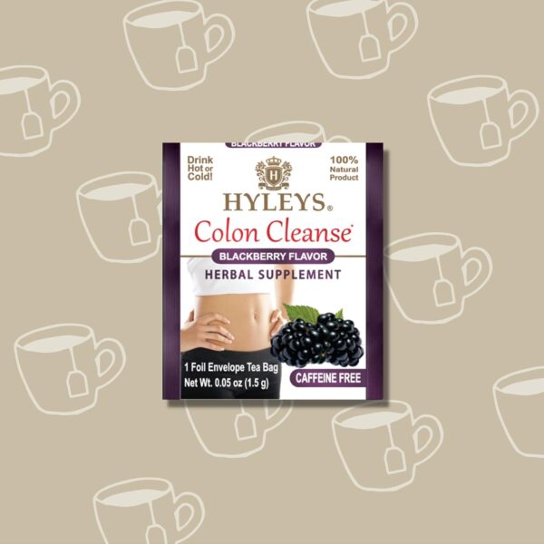 HYLEYS Colon Cleanse Tea BlackBerry Flavor - 25 Tea Bags (1 Pack)