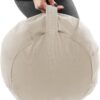 Zafu Meditation Cushion, 15" Round Buckwheat Yoga Pillow with Organic Cotton Cover