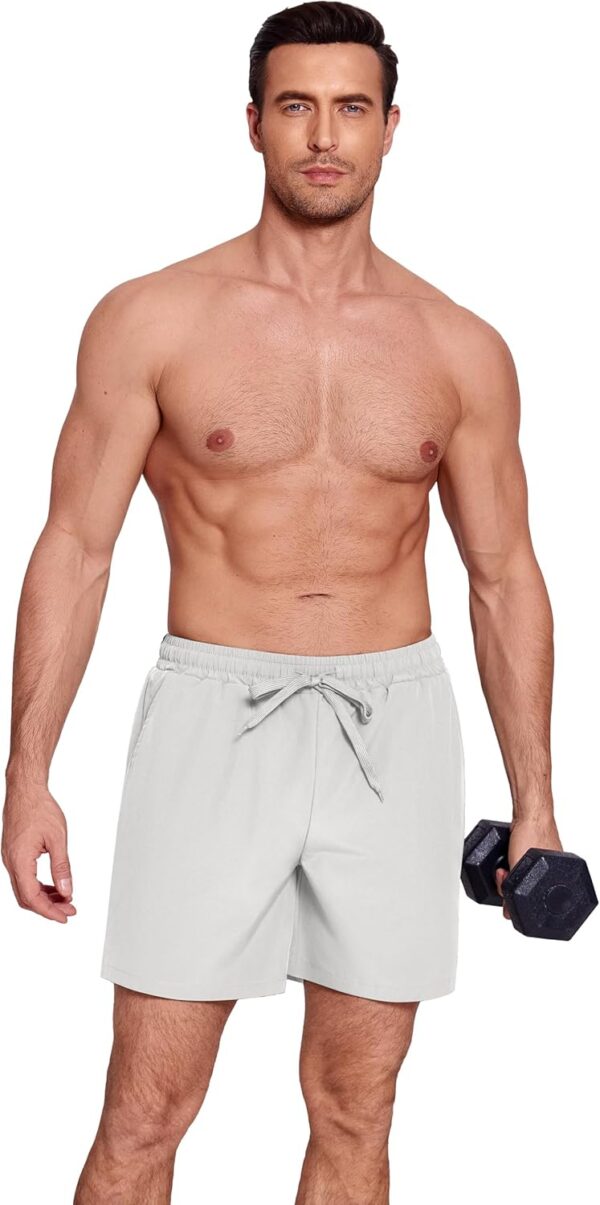 COOFANDY Men's 2 in 1 Running Shorts 2 Pack Athletic Shorts Quick Dry Gym Training Workout Shorts with Pockets