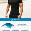 4/5 Pack Workout Compression Shirts Men Long/Short Sleeve Rash Guard Athletic Undershirt Gear T Shirt for Sports