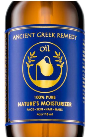 Ancient Greek Remedy - After Shower Body Oil for Women - Hydrating Face Oil & Body Moisturizer for Dry Skin with Organic Jojoba, Sweet Almond, Olive, and Vitamin E Oil - Clean Skincare, 4 oz