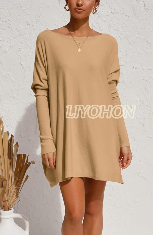 LIYOHON Oversized T Shirts for Women Tunic Tops to Wear with Leggings Long Sleeve Fall Sweaters Dressy Tops