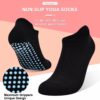 SkiBeaut Grips Non Slip Socks for Women, 4 Pairs Yoga Pilates Anti Skid Socks Woman Hospital Gripper Socks
