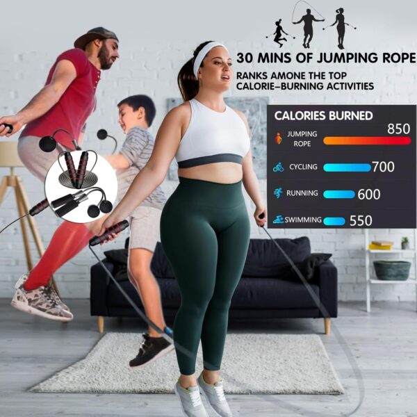 Jump Rope, Exercise Jumprope for Men Women and Kids Workout,Rapid Speed Jumping Rope for Cardio and Endurance Training,for Home Aerobic Exercise Equipment