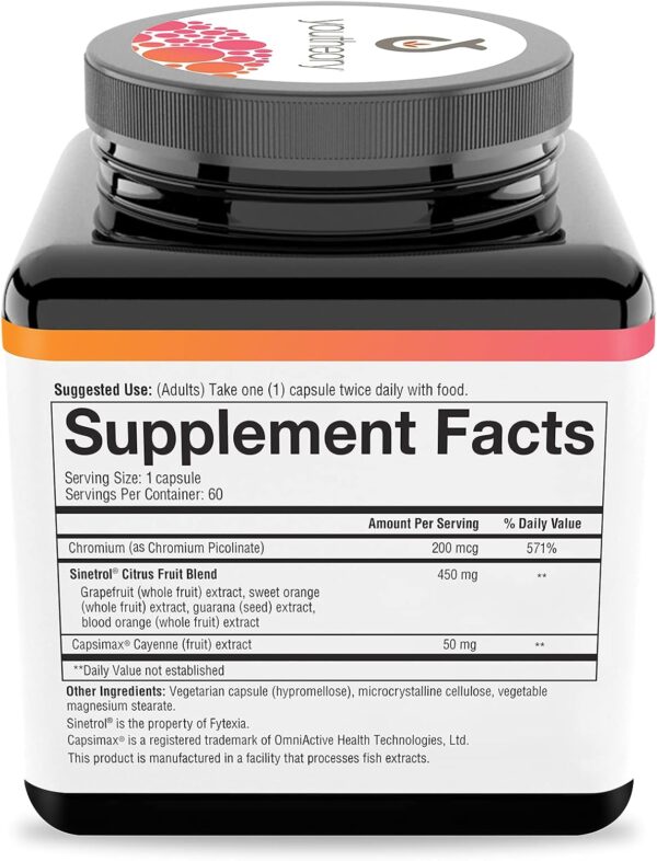 Youtheory Daily Fat Burner - Supports Body Composition & Metabolism - with Citrus Fruit Blend, Chromium & Cayenne Extract - Gluten, Soy & Dairy Free - 60 Vegetarian Capsules