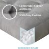 Quilmfoam Meditation Floor Pillow Cushions for Adults Kids, Large Square Double-Side Corduroy Floor Pillows Seat Cushion, for Yoga Living Room Tatami Home Decor, 1 Pack, Light Grey, 22x22x4 Inch