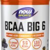 71kRssH1SaL._AC_SL1500_.jpg NOW Foods Sports Nutrition, BCAA (Branched Chain Amino Acids) Big 6, Grape Flavor, 600 Grams