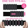 Pilates Wrist ＆ Ankle Weights for Women 1 Pair (1lb/2lb/4lb) Adjustable Wrist Weights to Increase Training Intensity, Yoga Pilates, Dance Ballet, Walking, Running