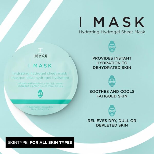 IMAGE Skincare, I MASK Hydrating Hydrogel Sheet Mask, Hyaluronic Acid Hydro Facial Mask, Refreshing, Hydrating and Soothing