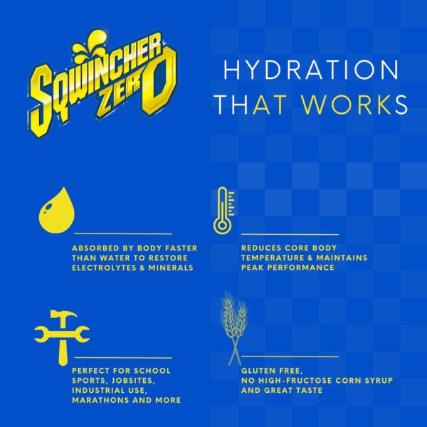 Sqwincher Zero Qwik Stik, Sugar Free, Low Calorie, Low Sodium Electrolyte Powder Hydration Drink Mix, Cool Citrus, .11 0z Packet (Pack of 50)