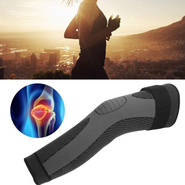 Sport Compression Kneecap Lengthen Outdoor Fitness Bandage Leg Guard Sleeve Gear for Unisex (L)