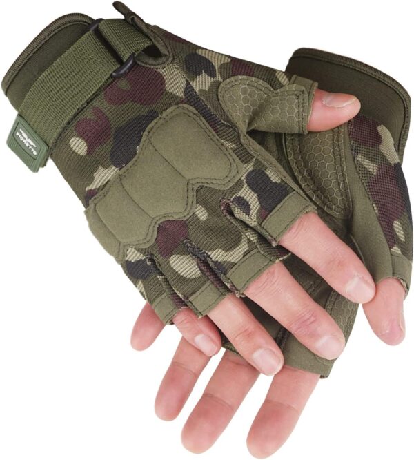 FIORETTO Fingerless Gloves, Airsoft Gloves, Half Finger Gloves for Driving, Cycling, Shooting, Hunting, Motorcycle, Climbing, Outdoor Work 215801