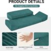 HOMBYS Meditation Cushion Foam Meditation Pillows for Sitting on Floor, Large Yoga Pillow for Adult, Meditation Mat with 2 Knee Cushions and Hip Support-3 Shapes for Different People-Supportive