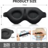 Sleep Mask Blackout for Men Women - Eyelash Friendly Eye Masks for Sleep Airplane Travel Accessories as Gifts Sleeping Mask with Soft Breathable Zero Eye Pressure for Travel Yoga Nap Meditation