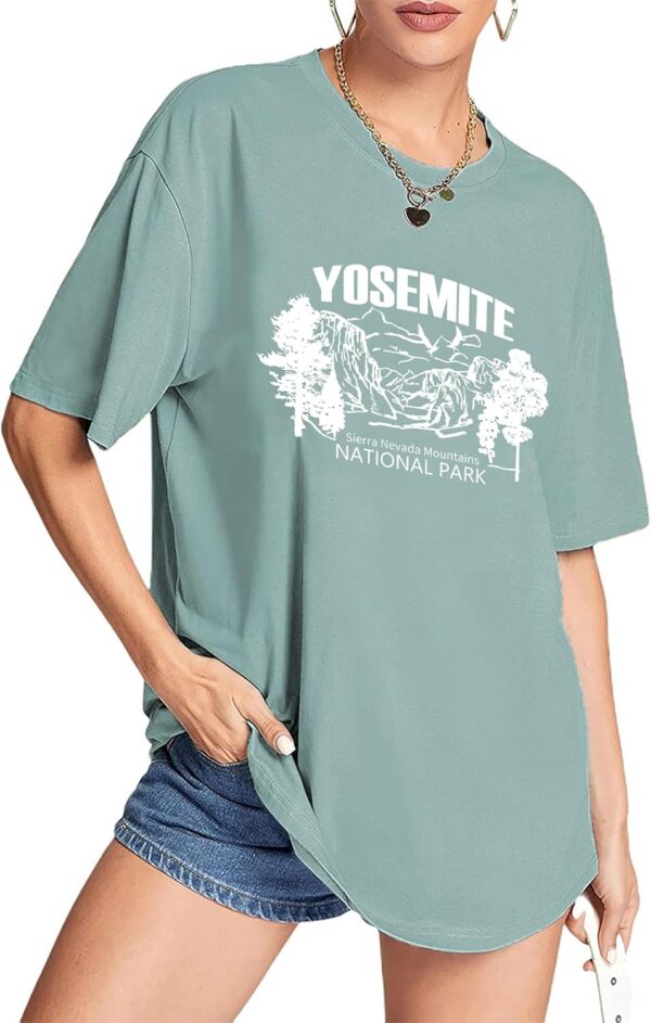 CSDAJIO Women's Graphic Oversized Tshirt Vintage Half Sleeve Round Neck Baggy Tee Summer Casual Tunic Shirt