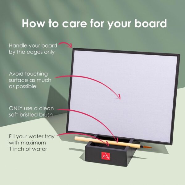 The Original Buddha Board Art Set: Water Painting w/ Bamboo Brush & Stand for Mindfulness Meditation – Inkless Drawing Board - Painting & Art Supplies – Ideal Relaxation Gifts for Women or Men