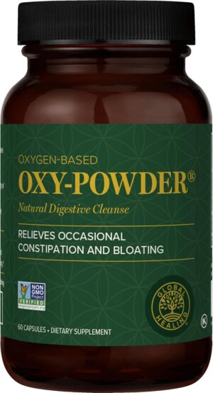 Global Healing Oxy-Powder Colon Cleanse, Constipation Relief for Women & Men, Magnesium Oxide Colon Cleanser & Detox for Weight Loss, Gut Cleanse Detox for Women and Men
