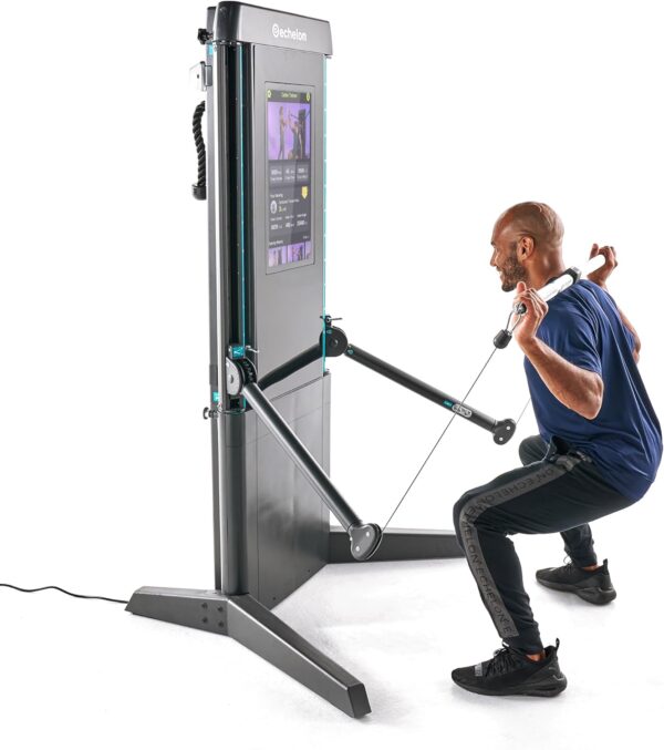 Echelon Strength Pro Home | Home Gym Equipment | Strength Training | Exercise Equipment | WiFi Enabled HD Touchscreen | Up to 132 lbs Arm Weight Capacity | 4 Interchangeable Accessories