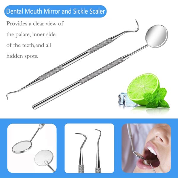 71l0ksFGteL._SL1500_.jpg Dental Tools, Professional Plaque Remover Teeth Cleaning Tool Kit, Stainless Steel Dental Pick Tartar Scraper Tooth Cleaner, Oral Care Hygiene Set for Dentist Personal Pets with Storage Box