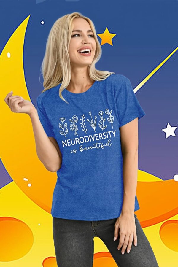 Autism Awareness Shirt Women Autistic Acceptance Puzzle T-Shirts Inspirational Special Education Tee Tops