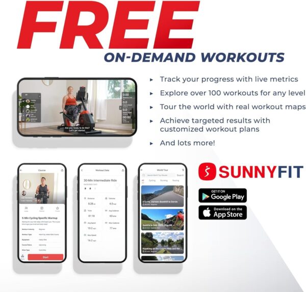 Sunny Health & Fitness Compact Performance Recumbent Bike w/Dual Motion Arm/Leg Exercisers for Senior Home Training w/Quick Adjust Seat & Optional Exclusive Free SunnyFit App Bluetooth Connectivity