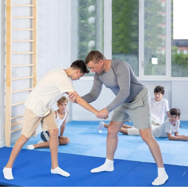 BalanceFrom Folding Gymnastics Mat, Home Gym Floor Tumbling Equipment, 4' x 10' x 2"