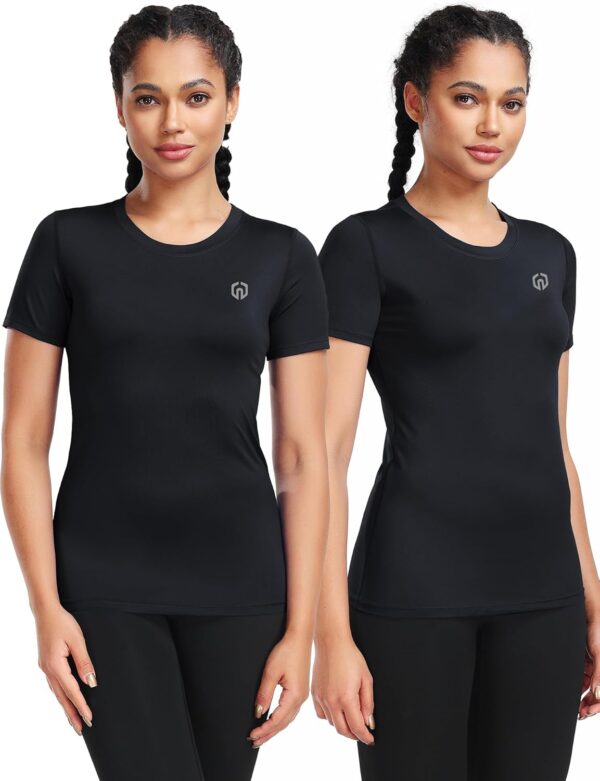 NELEUS Women's 3 Pack Compression Workout Athletic Shirt