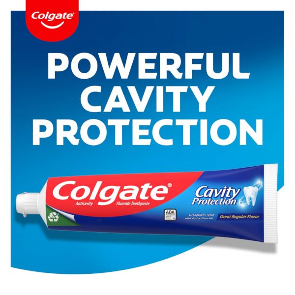 Colgate Cavity Protection Toothpaste with Fluoride, Great Regular Flavor, 6 Ounce (Pack of 6)
