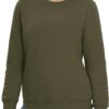MAGCOMSEN Women's Sherpa Lined Sweatshirts Thermal Casual Crewneck Fleece Pullover Winter Warm Thick Long Sleeve Tops