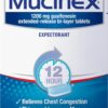 Mucinex 12 Hour 1200mg Maximum Strength Guaifenesin Chest Congestion & Mucus Relief, Guaifenesin Expectorant Aids Mucus Removal, Chest Decongestant for Adults, Dr Recommended, 42ct Tablets