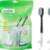 Dental Duo Disposable Travel Oral Care Set, Prepasted Toothbrush with Floss,Pick & Tongue Scraper | Individually Wrapped, Disposable Toothbrush(24count-1Pack)