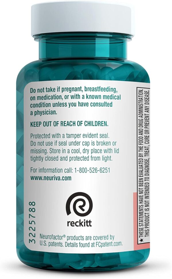 NEURIVA Original Decaffeinated Clinically Tested Nootropic Brain Supplement for Memory, Focus & Concentration, NeuroFactor & Phosphatidylserine, 28ct Capsules