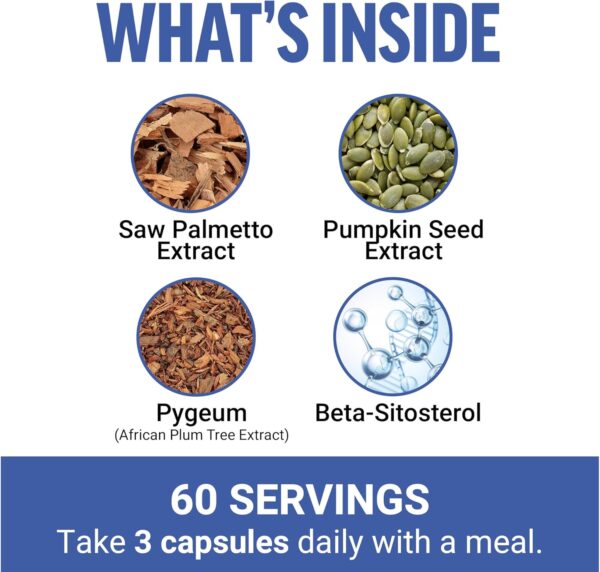 FORCE FACTOR Prostate Advanced, Health Supplement for Men for Reducing Nighttime Bathroom Trips, Bladder & Urinary Relief, with Saw Palmetto, Beta-Sitosterol, 180 Tablets (1-Pack)