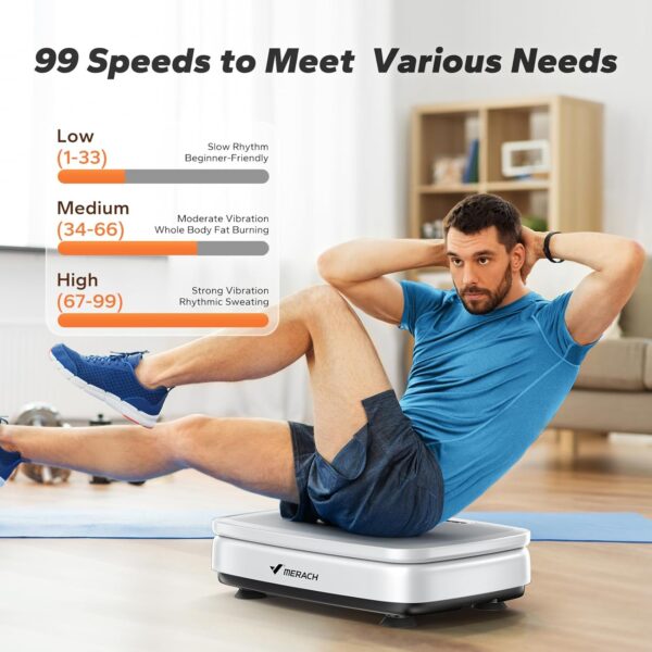 71ldKXcSrNL._AC_SL1500_.jpg MERACH Vibration Plate Exercise Machine, Vibration Plate for Lymphatic Drainage, Vibrating Plate Exercise Machine for Women Men, Workout Equipment for Home