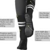 Flydo Pilates Grippy Socks with Grips for Women Yoga Non Slip Long Socks for Pure Barre, Ballet,Dance Workout 2-5 Pack