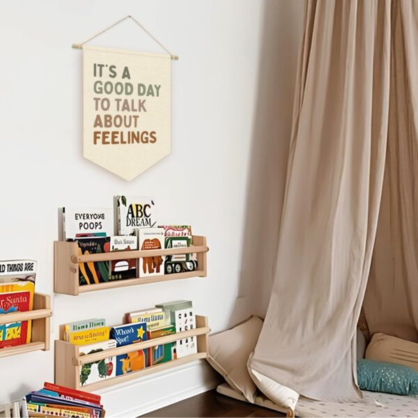 Therapy Office Decor, Counseling Office Must Haves, School Counselor Supplies, Mental Health Gifts, It's A Good Day to Talk About Feelings, Mental Health Wall Hanging Pennant Flag Banner