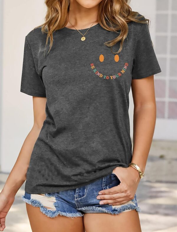 Be Kind Shirt Mental Health Matters Women Tee Kindness Inspirational Teacher Shirts Smile Graphic Tees Tops