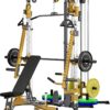 Versatile Power Rack with Cable Pulley System, Power Cage for Strength Training, Bench Press and Pull-Ups