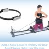AeroPilates Magic Circle Pilates Ring with Workout DVD for Mat & Reformer Workouts - Fitness Ring Pilates Circle w/Padded Foam Grips - Arms, Chest and Inner Thigh Exercise Equipment