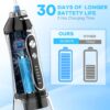 H2ofloss Water Dental Flosser Teeth Pick -Portable Oral Irrigator with 5 Modes, Rechargeable IPX7 Waterproof Orthodontic Teeth Cleaner Pick Cordless for Home Travel-300ml Water Tank