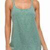 Hibelle Women's Workout Yoga Racerback Tank Tops with Built in Shelf Bra