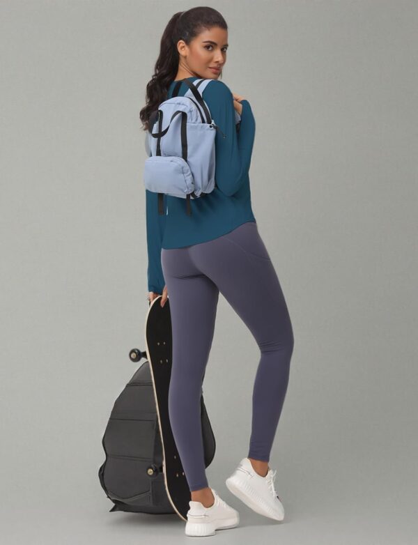 THE GYM PEOPLE Women's Long Sleeve Workout Shirts Athletic Crewneck Hiking Tops with Thumb Hole