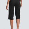 Capri Pants for Women High Waist with Pockets Tummy Control Capri Workout Yoga Pants Loose Straight Leg