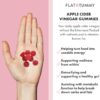 Flat Tummy Apple Cider Vinegar Gummies, 60 Count – ACV Gummies, Detox, Support Gut Health – Vegan-Friendly, Non-GMO - Beet and Pomegranate Superfood Powders, Vitamins B6, B9 & B12