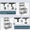 Weight Rack Home Gym Storage, Yoga Mat Storage Rack Workout Equipment Storage Rack for Dumbbells Kettlebell Resistance Band, Exercise Equipment Gym Rack Organizer with Wheel and Levelling Feet